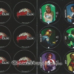 Tokens Bystanders - Horrorclix (6 Victim tokens) Prom Queen Reporter Pizza Guy Cop Cheerleader Jock