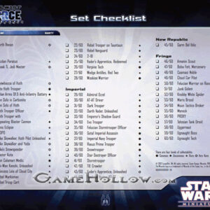 Checklist - Force Unleashed and Rules