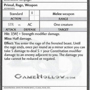 #P09 - Frenzied Beast Rage (Barbarian)