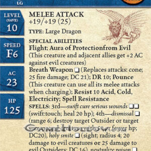 Stat Card Promo - Golden Protector EPIC (War of the Dragon Queen #05)