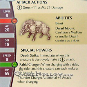 Stat Card Promo - Thundertusk Boar 2.0 (Desert of Desolation #09)