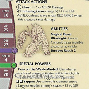 Stat Card Promo - Umber Hulk Delver 2.0 (Desert of Desolation #57)