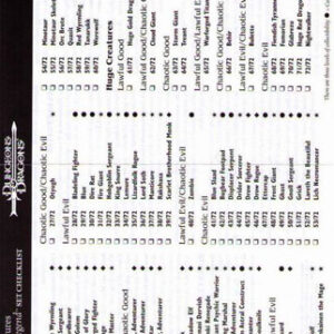 Checklist - Giants of Legend